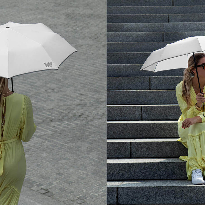 Travel Umbrella, White, hi-res