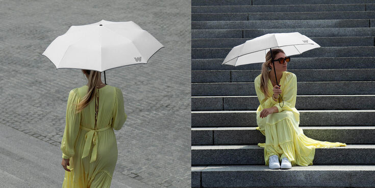 Travel Umbrella, White, hi-res