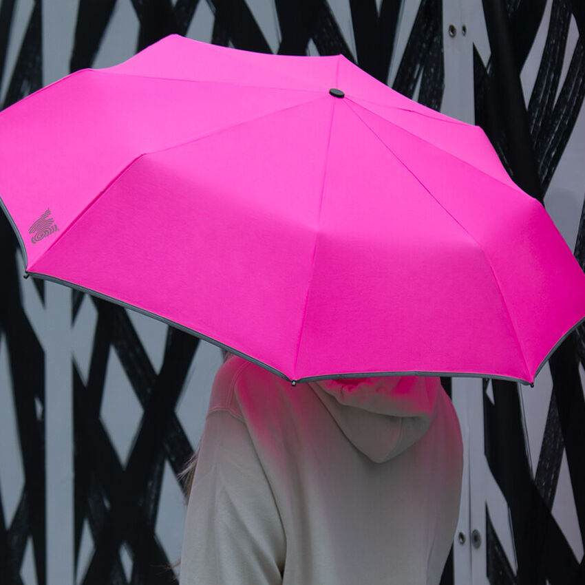 Travel Umbrella, Neon Pink, hi-res