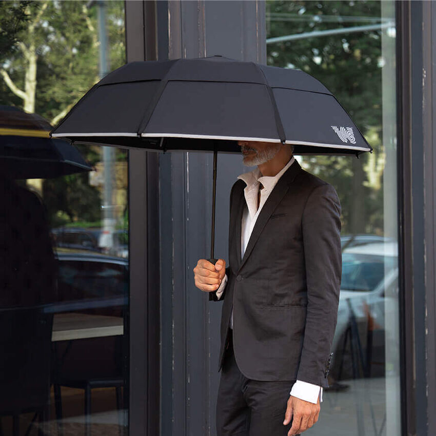 Collapsible Umbrella, Black, medium