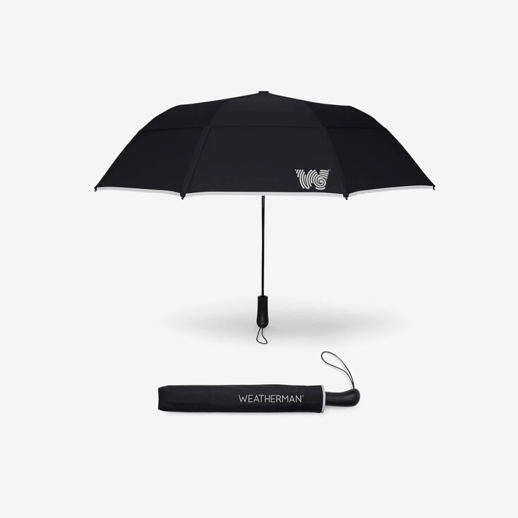 Collapsible Umbrella, Black, hi-res