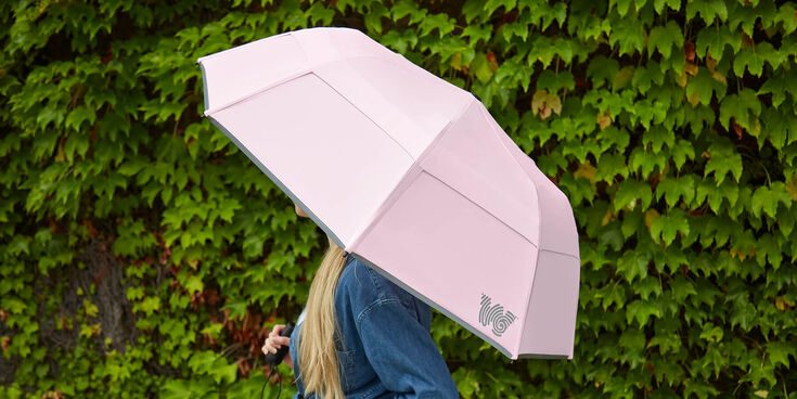 Collapsible Umbrella, Pink, hi-res