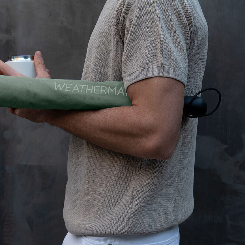 Collapsible Umbrella, Sage, hi-res