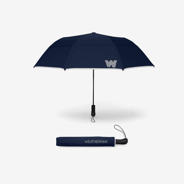 Collapsible Umbrella, Navy, hi-res