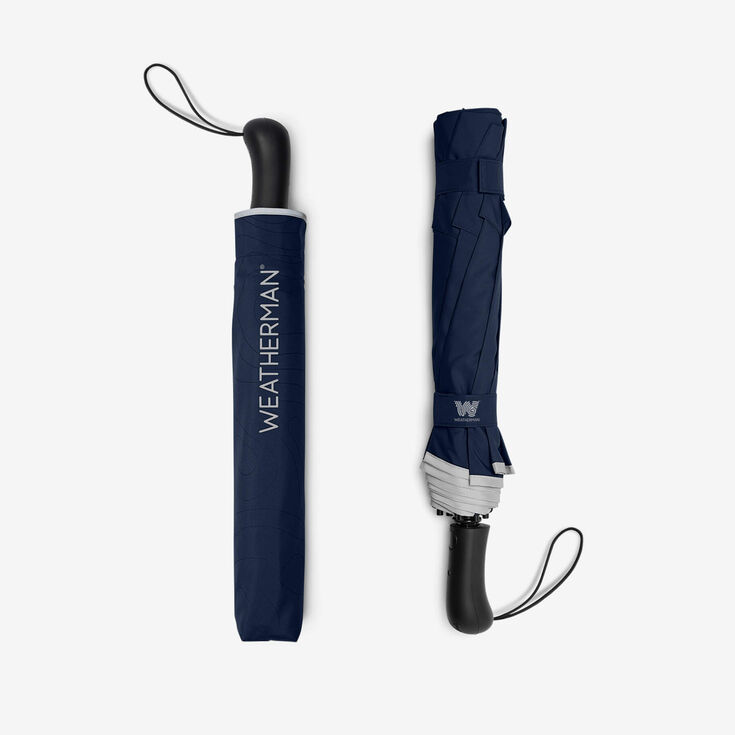 Collapsible Umbrella, Navy, hi-res