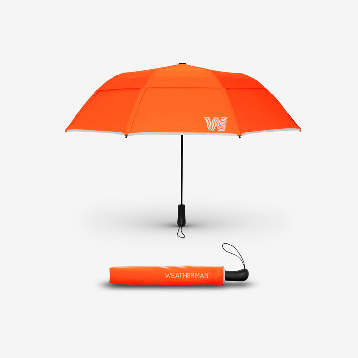 Collapsible Umbrella, Neon Orange, hi-res