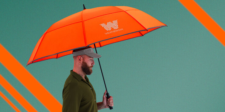 62 Golf Umbrella, Neon Orange, hi-res