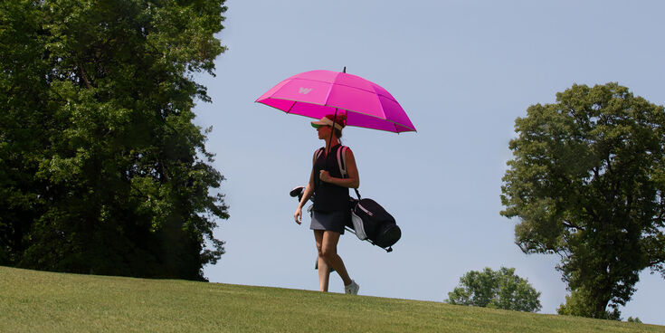 Golf Lite Umbrella, Neon Pink, hi-res