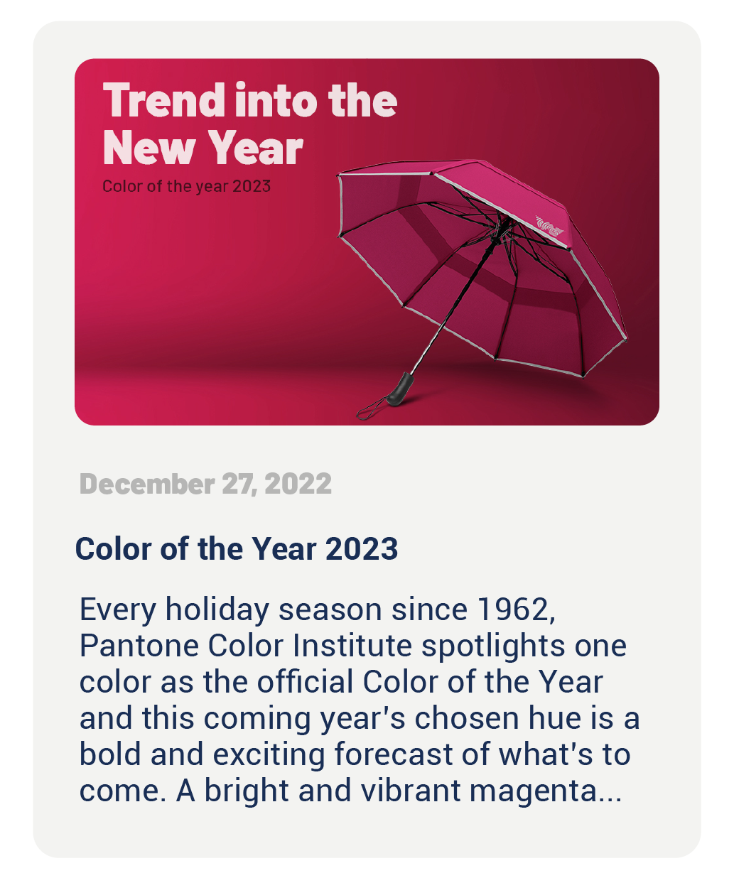 Color of the Year 2023 Weatherman Umbrella