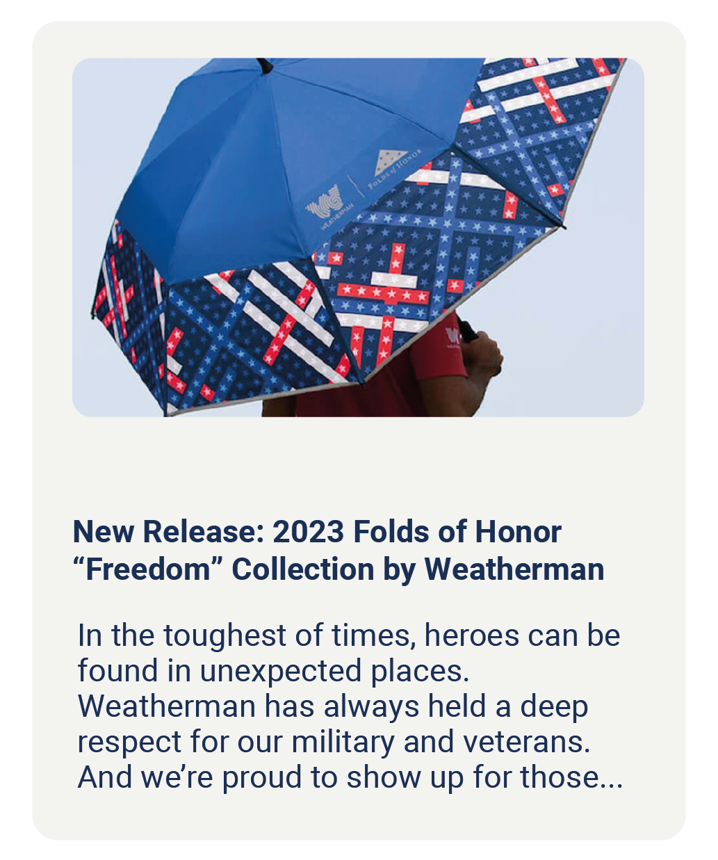 New Release: 2023 Folds of Honor “Freedom” Collection by Weatherman